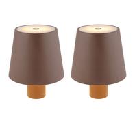 Lampe de table Lampe bouteille Lampe de table intérieur extérieur brun jardin LED Touchdimmer, 3W 130lm blanc chaud, DxH 10,6x13 cm 2er Set