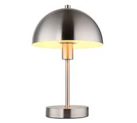 Lampe de table Lampe champignon argent Lampe de lecture Lampe d'appoint, métal nickel, douille E14, DxH 20x31 cm