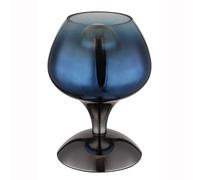 Lampe de table lampe d'appoint lampe de bureau métal chrome verre bleu design rétro