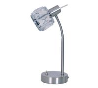 Lampe de table lampe d'appoint lampe de bureau verre cristal argent E14 Flexo