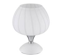 Lampe de table lampe d'appoint lampe de chambre verre à motifs opale chromé E27