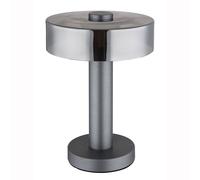 Lampe de table, lampe d'appoint, lampe de chevet LED, lampe de chambre, aluminium gris H 31cm