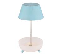 Lampe de table, lampe d'appoint, lampe de chevet, variateur tactile, batterie LED, bleu, USB 2 en 1