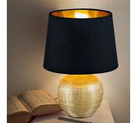 Reality Lampe de table LUXOR R50621079, céramique, E14, or, 18 x 18 x 26 cm