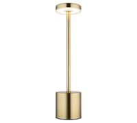 Lampe de table, lampe d'appoint, métal, couleur or, variateur tactile, LED, H 34 cm