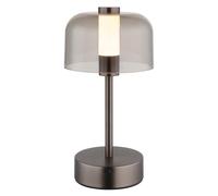 Lampe de table, lampe d'appoint, métal, noir mat, variateur tactile LED, H 25 cm