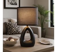 Lampe De Table Lampe D'Appoint Pour Le Salon En Tissu En Céramique LED 30 Cm