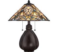 Lampe De Table Lampe D'Appoint Tiffany En Verre Métal Bronze H 49,5Cm