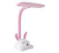 Lampe de table Lampe de bureau à intensité variable Mignon Enfant Bureau Lampe de lecture Lampe enfichable Chambre Lampe de chevet Interrupteur Trois couleurs Dimmable, avec porte-stylo Lampe de table