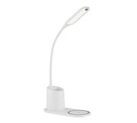 Lampe de table lampe de bureau dimmable LED Chargeur sans fil Flexo 3W blanc H45cm