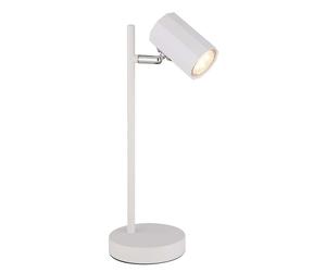 Lampe de table Lampe de bureau Lampe de lecture blanche Spot mobile, métal aluminium, 1x GU10 douille, LxlxH 16,5x12x35cm
