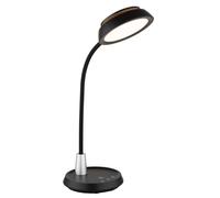 Lampe de table, lampe de bureau, noire, LED, variateur tactile, H 45 cm