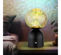 Lampe de table lampe de chambre effet 3D LED variateur tactile table de chevet blanc