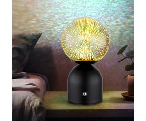 Lampe de table lampe de chambre effet 3D LED variateur tactile table de chevet blanc