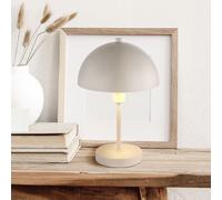 Lampe de table Lampe champignon sable Lampe de lecture Lampe d'appoint, métal nickel, douille E14, DxH 20x31 cm