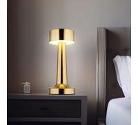 Lampe de table lampe de table lampe de chambre lampe de lecture lampe de salon, métal plastique laiton, batterie dimmable circuit CCT, 1,2W 65Lm 2700K 4000K 6500K, H 21 cm