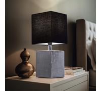 Lampe de Table Lampe de Chevet Céramique Salon Argent Noir
