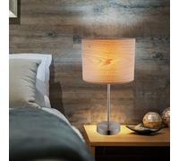 Lampe de Table Lampe de Chevet Bois Optique Salon Braun H 50 CM