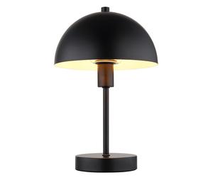 Lampe de table Lampe de chevet champignon noire Lampe de chambre à coucher Moderne, métal, douille E14, DxH 20x31 cm