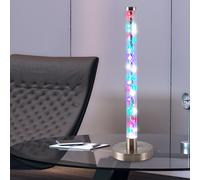 Lampe de table lampe de chevet colorée lampe de chambre argentée lampe de table RGB, métal, LED RGBW 1,2W, H 42 cm