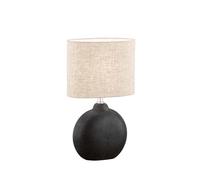 Lampe de table lampe de chevet lampe d'appoint E14 céramique noir textile sable