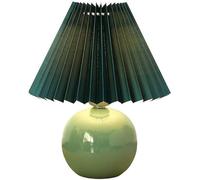 Lampe De Table Lampe De Chevet Lampe De Chambre à Coucher avec Abat-Jour en Tissu Lampe De Nuit Lampe De Table De Décoration pour Chambre à Coucher, Salon Dedside Lampe, Green, Push Button