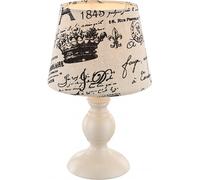 Lampe de table Lampe de chevet Lampe de chambre à coucher Lampe de table couleur café Textile Lampe de salon, métal, 1x E14, DxH 17 x 28 cm