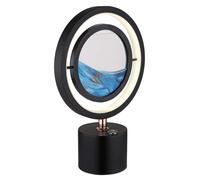 Lampe de table lampe de chevet LED variateur tactile image sable batterie décorative rotative