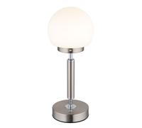 Lampe de table Lampe de chevet Touchdimmer Batterie Lampe de salon LED Lampe de table argentée, couleur de lumière réglable, 2,5W 136lm blanc chaud-blanc froid, DxH 11,5 x 28,5 cm