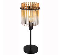 Lampe de table lampe de chevet verre rétro lampe de table ambre lampe de salon lampe d'appoint, 1x E14, DxH 15x37 cm