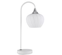 Lampe de table lampe de côté lampe de chambre en verre chromé à motif opale E27