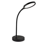 Lampe de table, lampe de lecture, acrylique noir mat, variateur tactile, LED, H 56 cm