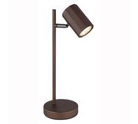 Lampe de table Lampe de lecture Lampe de chambre à coucher Spot mobile bronze, aluminium métal, 1x GU10 douille, LxlxH 16,5x12x35 cm