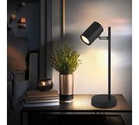 Lampe de table lampe de lecture lampe de salon avec spot mobile chambre à coucher gris, aluminium métal, 1x GU10, LxlxH 16,5x12x35 cm