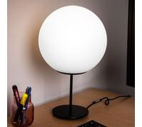 Lampe De Table Lampe De Nuit Lampe De Chambre Boule En Verre H 41,5 Cm