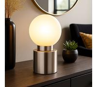 Lampe De Table Lampe De Salon Lampe D'Appoint En Verre Argenté H 24,5 Cm