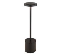 Lampe de table, lampe de salon, lampe de lecture, lampe de bureau, lampe de table, lampe d'appoint, métal plastique noir, variateur tactile CCT, LED 1,2W 138Lm 2000K, 3500K, 7000K, H 34 cm