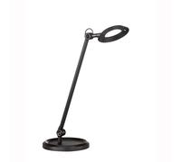 Lampe de table Lampe de table à intensité variable avec variateur tactile LEDLampe de salon, aluminium noir mat, 7,5W 850 lm blanc chaud, LxlxH 43x20x48 cm