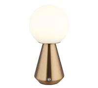 Lampe de table Lampe de table accu USB CCT cuivré Lampe de chevet Touchdimmer, opale, LED 1,5W 140Lm blanc chaud-blanc froid, DxH 12x23,5 cm