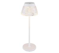 Lampe de table Lampe de table blanche Lampe de salon Touchdimmer Batterie Lampe d'appoint, USB, LED 1W 80Lm blanc chaud, DxH 13,5x38 cm