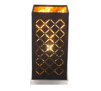 Lampe de table Lampe de table chambre à coucher textile noir orLED, métal, 1x LED E14 4,5W 470lm, LxlxH 11x11x25