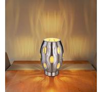 Lampe de table Lampe de table design Lampe d'appoint Lampe en cristal Chambre à coucher, cristaux découpés clairs nickel mat, longueur du câble 1,5 m, 1x douille E27, DxH 15x23 cm