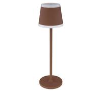 Lampe de table Lampe de table d'extérieur LED Touchdimmer Batterie dimmable Lampe de jardin USB rouille, métal acrylique, 2x LED blanc chaud, DxH 11x38,5 cm