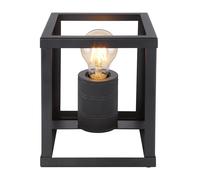 Lampe de table lampe de table lampe d'appoint lampe de salon lampe de chevet, interrupteur ON/OFF, métal noir, E27, H 20 cm