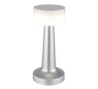 Lampe de table lampe de table lampe de chevet lampe de bureau lampe de lecture variateur tactile, plastique nickel mat, batterie USB CCT, 1x LED 1W 55Lm blanc chaud/blanc froid, H 21,5 cm