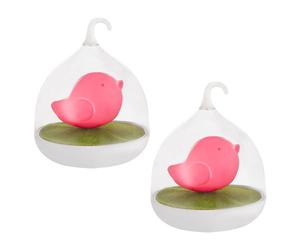 Lampe de table lampe de table lampe de chevet lampe de salon lampe de lecture lampe de chambre, plastique blanc rose, variateur tactile capteur de batterie, LED 0,08W, H 17 cm, lot de 2