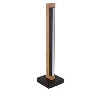 Lampe de table lampe de table lampe en bois lampe en bois marron foncé noir mat 1x LED
