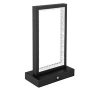 Lampe de table lampe de table lampe en cristal noir variateur tactile lampe à piles LED H 23 cm