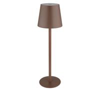 Lampe de table lampe d'extérieur dimmable lampe de table LED batterie USB lampe de jardin, métal plastique marron opale, 3W 130Lm blanc chaud, DxH 10,6x36 cm