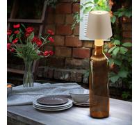 Lampe de table Lampe bouteille LED sable Lampe de table Lampe de jardin Lampe extérieure Lampe de terrasse, 3W 130lm blanc chaud, DxH 10,6 x 13 cm